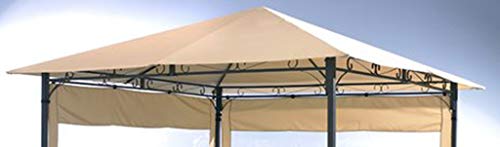 QUICK STAR Techo de repuesto para Gazebo de jardín 3x3m Beige