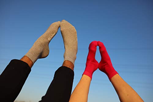 Rainbow Socks - Hombre Mujer Calcetines Colores de Algodón - 12 Pares - Negro Blanco Gris Morado Azul Marino Pantalones Vaqueros Naranja Rojo Amarillo Verde Azulado Verde Fucsia - Talla 42-43