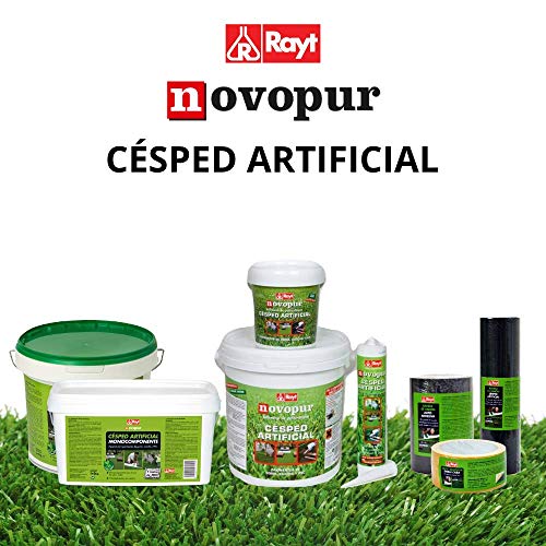 Rayt 1315-13 Novopur Cartucho de Adhesivo monocomponente de Poliuretano para césped Artificial y también pavimentos de Goma, Caucho y PVC. Color Verde. Secado en 30 Minutos, 300ml