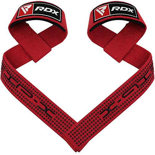 RDX Correas Gimnasio Pesas Levantamiento Muñequeras Musculación Sujeción de Gel Deportivas Elevación Gym Straps Peso Fitness Entrenamiento Halterofília Culturismo