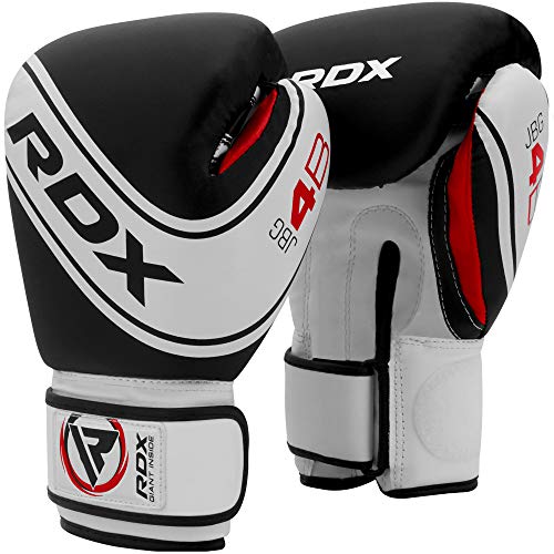 RDX Guantes de Boxeo Niño para Entrenamiento y Muay Thai | Maya Hide Cuero Junior 4oz, 6oz Mitones para Kick Boxing, Sparring | Combate Kids Boxing Gloves para Saco Boxeo Training