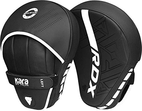 RDX Manoplas de Boxeo Paos Muay Thai Cuero MMA Kick Boxing Entrenamiento Artes Marciales Krav Maga Escudo Patada Gancho y Jab Karate Focus Pad