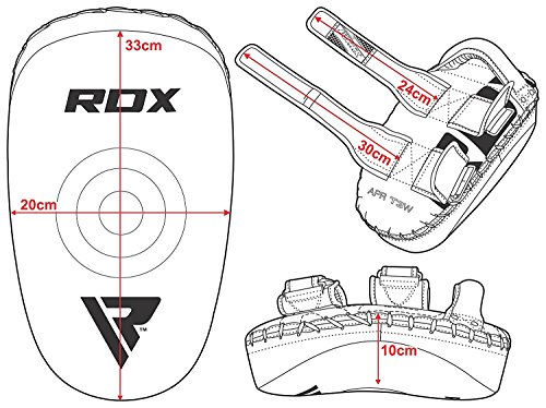 RDX MMA Huelga Escudo Par Kick Target Focus Bolsa tailandeses Pad boxeo Mitones de perforación Kickboxing