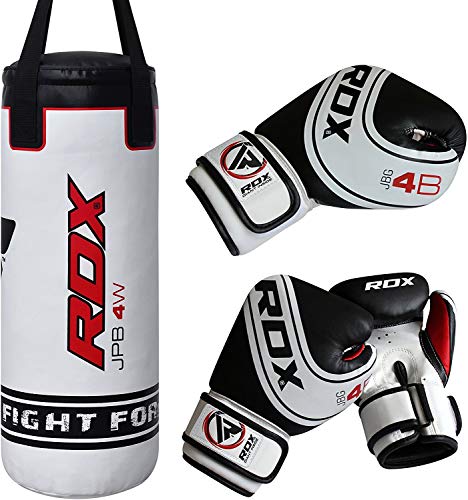 RDX Relleno Saco de Boxeo Niños MMA Muay Thai Kick Boxing Artes Marciales con Guantes Entrenamiento Junior Punching Bag