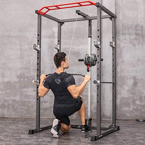 Rejilla para Sentadillas con Press de banca para máquina, Multifuncional Entrenamiento de Levantamiento de Pesas Smith Machine Professional Power Cage Rejilla para sentad