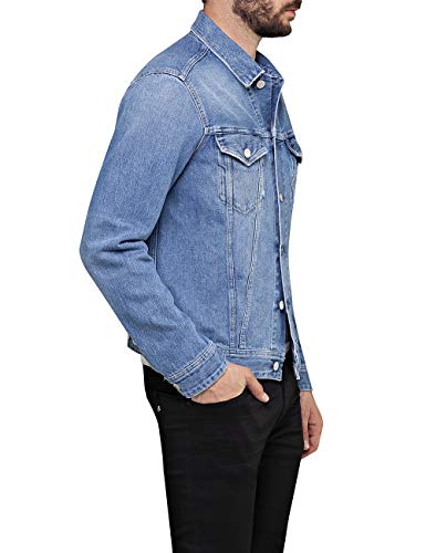 REPLAY M301 .000.108 686 Chaqueta Vaquera, Azul (Light Blue 10), Large para Hombre