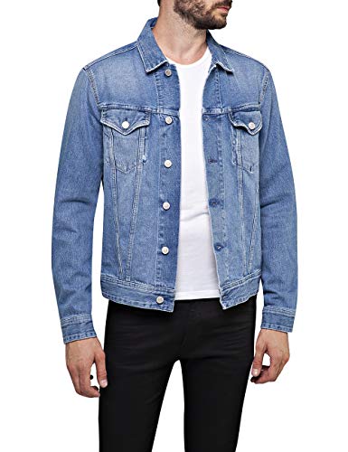 REPLAY M301 .000.108 686 Chaqueta Vaquera, Azul (Light Blue 10), Large para Hombre