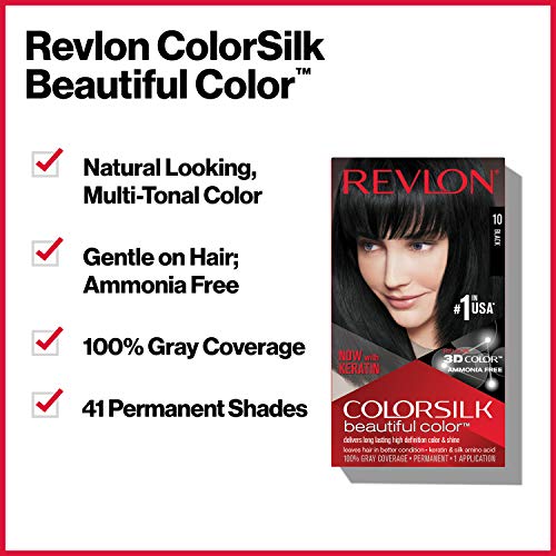 Revlon ColorSilk Tinte de Cabello Permanente Tono #41 Castaño Medio