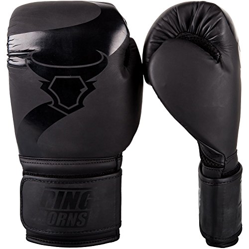 Ringhorns Charger Guantes de Boxeo, Unisex Adulto, Negro/Negro, 14oz