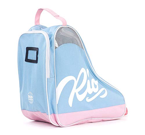 Rio Roller Script Skate Bag, Bolsa de tela y de playa Unisex Adulto, Multicolor (Blue/Pink), 24x15x45 cm (W x H x L)