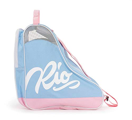 Rio Roller Script Skate Bag, Bolsa de tela y de playa Unisex Adulto, Multicolor (Blue/Pink), 24x15x45 cm (W x H x L)