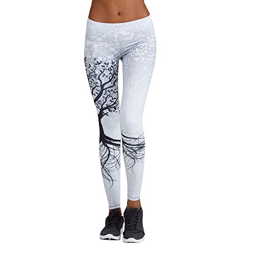 RISTHY Leggins Pantalones Yoga Deportivos Mujer Estampado Mallas Pantalones Push Up Fitness Pantalones de Deporte Gimnasio Largos Ropa Deportiva Elástico Casual para Bailar Correr