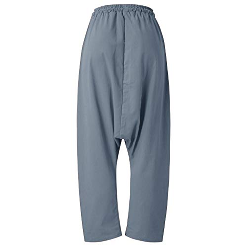 RISTHY Pantalones Anchos Mujer, Pantalones Tallas Grandes Baggy Aladin Bombacho Pantalones Casuales Flojos de Hip Hop Holgados Pantalones Deportivos Casual para Mujeres y Hombres