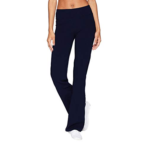 RISTHY Pantalones de Yoga Mujeres Pantalones Acampanados Tiro Regular Bootcut Campana Leggins Elegantes Push Up Slim Fit Pantalones Fitness Cintura Alta Deportivo