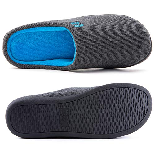 RockDove Pantuflas originales de espuma viscoelástica bicolor -para hombre, color Gris, talla 43.5 EU