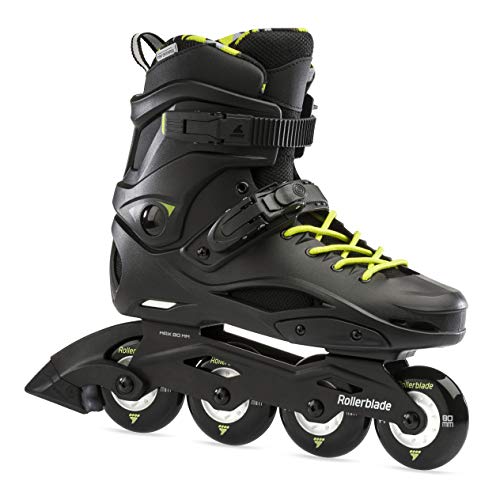 Rollerblade RB Cruiser Patines en línea, Unisex Adulto, Schwarz/Neon Gelb, 280