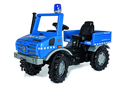 Rolly Toys- RollyUnimog Polizii Edition 2020-Bicicleta Infantil con Pedal, Incluye luz RollyFlashlight, Asiento Ajustable, neumáticos silenciosos. (038251)