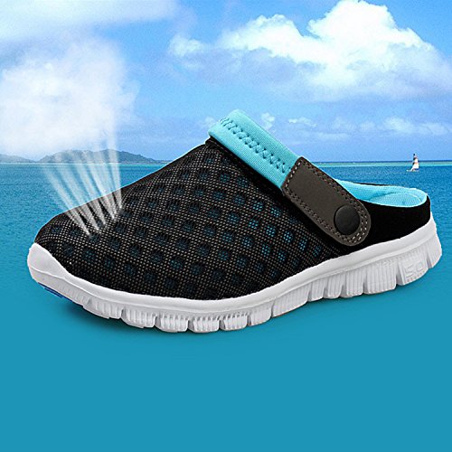 SAGUARO Unisex Respirable de la Red del Acoplamiento Zapatillas de Playa Ahueca hacia Fuera Las Sandalias,Azul 44