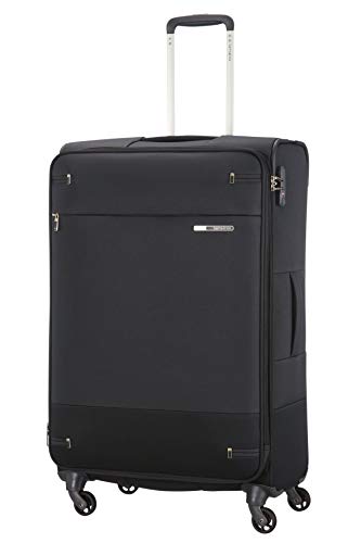 Samsonite Base Boost Spinner M Maleta Expansible, 78 cm, 105/112.5 L, Negro (Black)