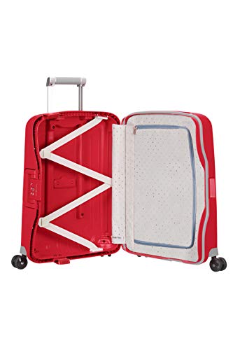 Samsonite S'Cure Spinner S - Maleta de equipaje, S (55 cm - 34 L), Rojo (Crimson Red)