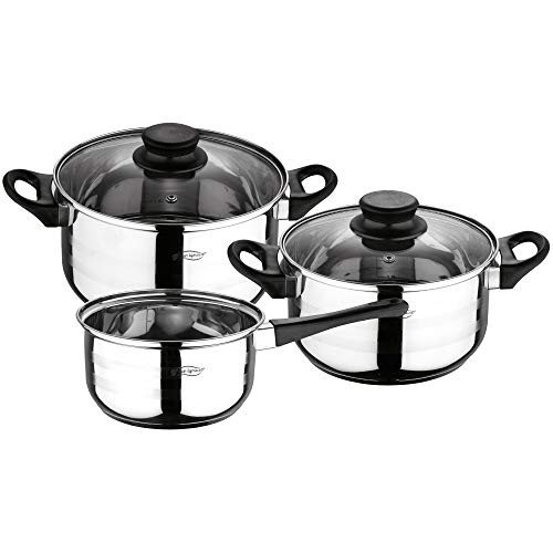 San Ignacio SG-8050 - Batería de Cocina, Acero Inoxidable, Plateado, 3 cuerpos