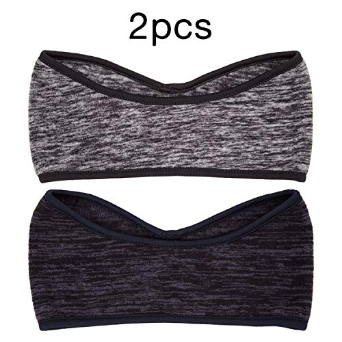 SAVITA 2 Piezas Stretchy Winter Headband Térmico Diadema Invierno Calentador de Orejas para Hombres Mujeres Corriendo Deportes