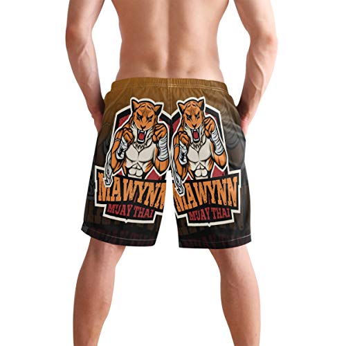 Sawhonn Lindo Tigre De Muay Tha Bañador para Hombre Pantalones Cortos Bañadores Shorts para Hombres Natacion Piscina Surf Playa