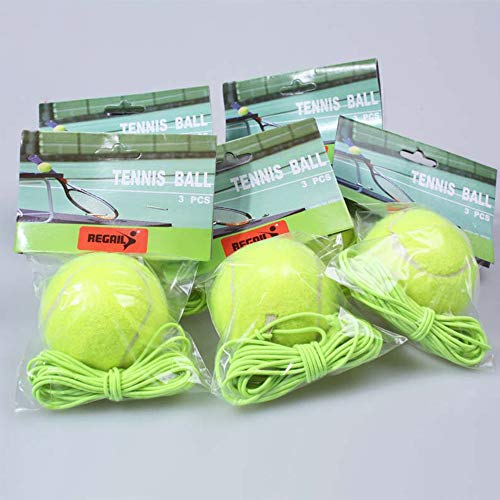 Schneespitze 5Pcs Tenis Trainer,Cuerda de Goma de Alta Elasticidad Tenis de Entrenamiento Accesorio Tenis Principiante para Entrenamiento de Tenis,Verde