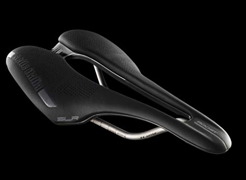 Selle Italia - Sillìn Bicicleta de Carretera SLR Boost Superflow, Rail TI 316 Tubo Ø7, Sillìn Corto Road Perfomance Fibra-tek Ligero, Comfort