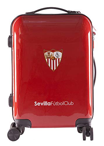 Sevilla Fútbol Club Maleta Equipaje de Mano - Producto Oficial del Equipo, Rígida y con Sistema de Cierre de Seguridad TSA