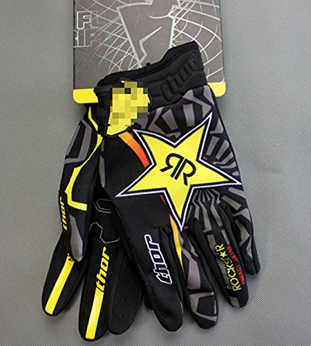 ShallGood Minetom Guantes de Motos, Guantes de Pantalla Táctil Full Touch para Carreras de Motos, MTB, Escalada, Senderismo y Otros Deportes al Aire Libre - M/L/XL Negro EU L