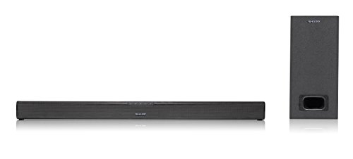 Sharp HT-SBW110 2.1 Slim - Barra de Sonido Cine en casa (Bluetooth, HDMI ARC/CEC, 180 W, Audio óptico Digital, AUX, 80 cm) Color Negro