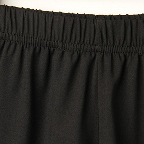 SHOBDW Las Mujeres de Moda señora de la Cintura elástica Verano sólido hasta la Rodilla cómodos Pantalones Cortos Deportivos Pantalones Casuales de Playa (S, Gris)