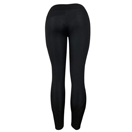 SHOBDW Pantalones Mujer Moda Sólido Delgado Suave Entrenamiento Yoga Leggings Medias Fitness Deportes Gimnasio Correr Yoga Capri Cintura Alta Estiramiento Pantalones Deportivos