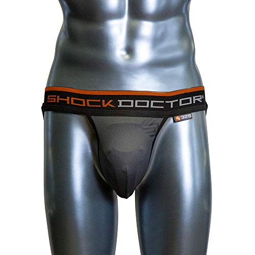 Shock Doctor Ultra Pro Coquilla Protectora con Suspensorio con Taza Carbón Flex, Hombre, Gris, L