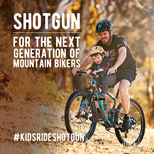 SHOTGUN Asiento infantil para bicicletas de montaña | Asientos delanteros para niños de 2 a 5 años (hasta 48 lbs.) | Compatible con todas las MBT para adultos | Fácil de instalar