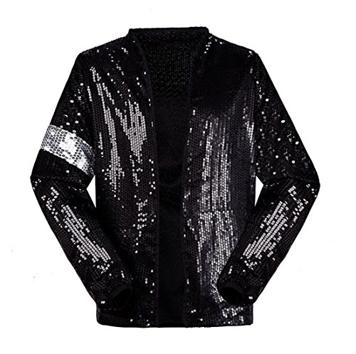 Shuanghao Tamaño Completo niño Adulto Michael Jack Chaquetas Billie Jea Chaqueta Traje de Baile Cosplay Jackson de Vestuario (130-140, Chaqueta de niño)