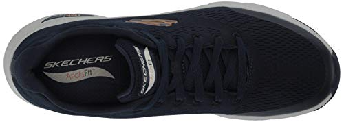 Skechers Arch Fit, Zapatillas Hombre, Azul (Navy Textile/Synthetic/Trim Nvy), 40 EU