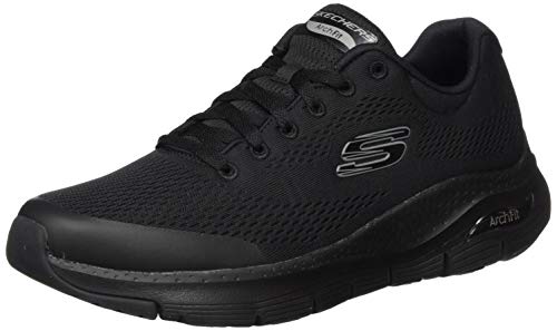 Skechers Arch FIT, Zapatillas Hombre, Negro Negro Negro Textil Borde Sintético BBK, 42 EU