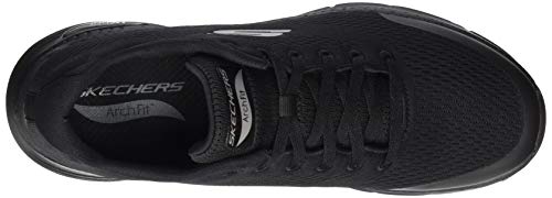 Skechers Arch FIT, Zapatillas Hombre, Negro Negro Negro Textil Borde Sintético BBK, 42 EU