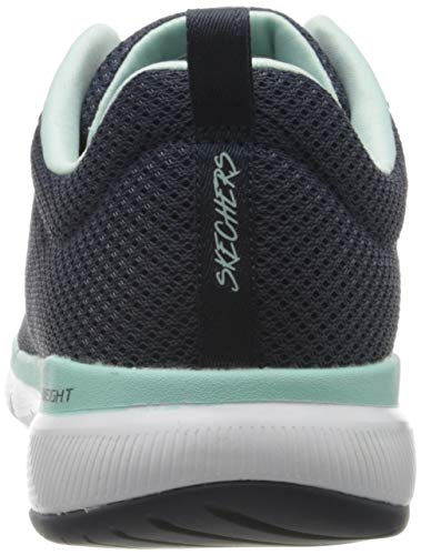 Skechers Flex Appeal 3.0-First Insight, Zapatillas Mujer, Azul (NVAQ Black Mesh/Trim), 37 EU