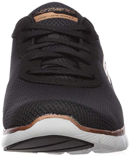 Skechers Flex Appeal 3.0-First Insight, Zapatillas Mujer, Negro (BKRG Black Mesh/Trim), 37 EU