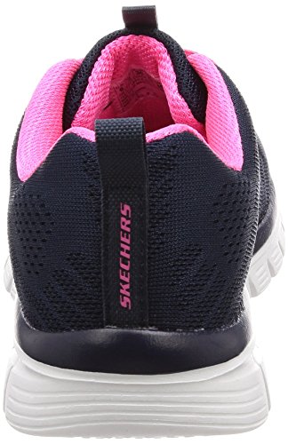 Skechers Graceful-Get Connected, Zapatillas Mujer, Multicolor (NVHP Black Mesh/Trim), 39 EU