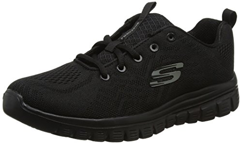 Skechers Graceful-Get Connected, Zapatillas Mujer, Negro (BBK Black Mesh/Trim), 37.5 EU