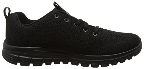 Skechers Graceful-Get Connected, Zapatillas, Negro (BBK Black Mesh/Trim), 36 EU