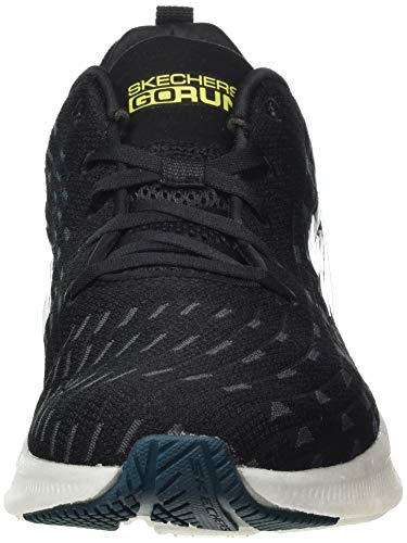 Skechers Performance Go Run Smart Hyper-Solar View, Zapatillas Hombre, Negro (BKBL Black Textile/Blue Trim), 43 EU