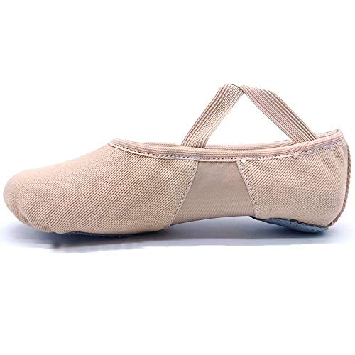 S.lemon Alta Elásticos de Lona Zapatillas de Ballet Zapatos de Baile para Niñas Mujeres Niños (42 EU)