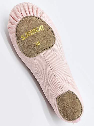 S.lemon Elástico Lona Zapatillas de Ballet Zapatos de Baile para Niños Niñas Mujeres Hombres Rosa (23 EU)