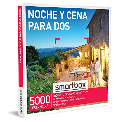 Smartbox - Caja Regalo Amor para Parejas - Noche y Cena para Dos - Ideas Regalos Originales - 1 Noche con Desayuno y Cena o SPA o 1 o 2 Noches con Desayuno para 2 Personas