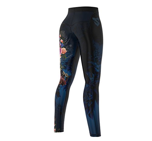 SMMASH Muerte Deportivos Leggins Largos Mujer, Mallas Deporte Mujer, Yoga, Fitness, Crossfit, Correr, Material Transpirable y Antibacteriano, (S)